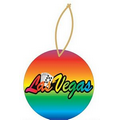 Las Vegas w/ Royal Flush Ornament w/ Clear Mirrored Back (2 Sq. Inch)